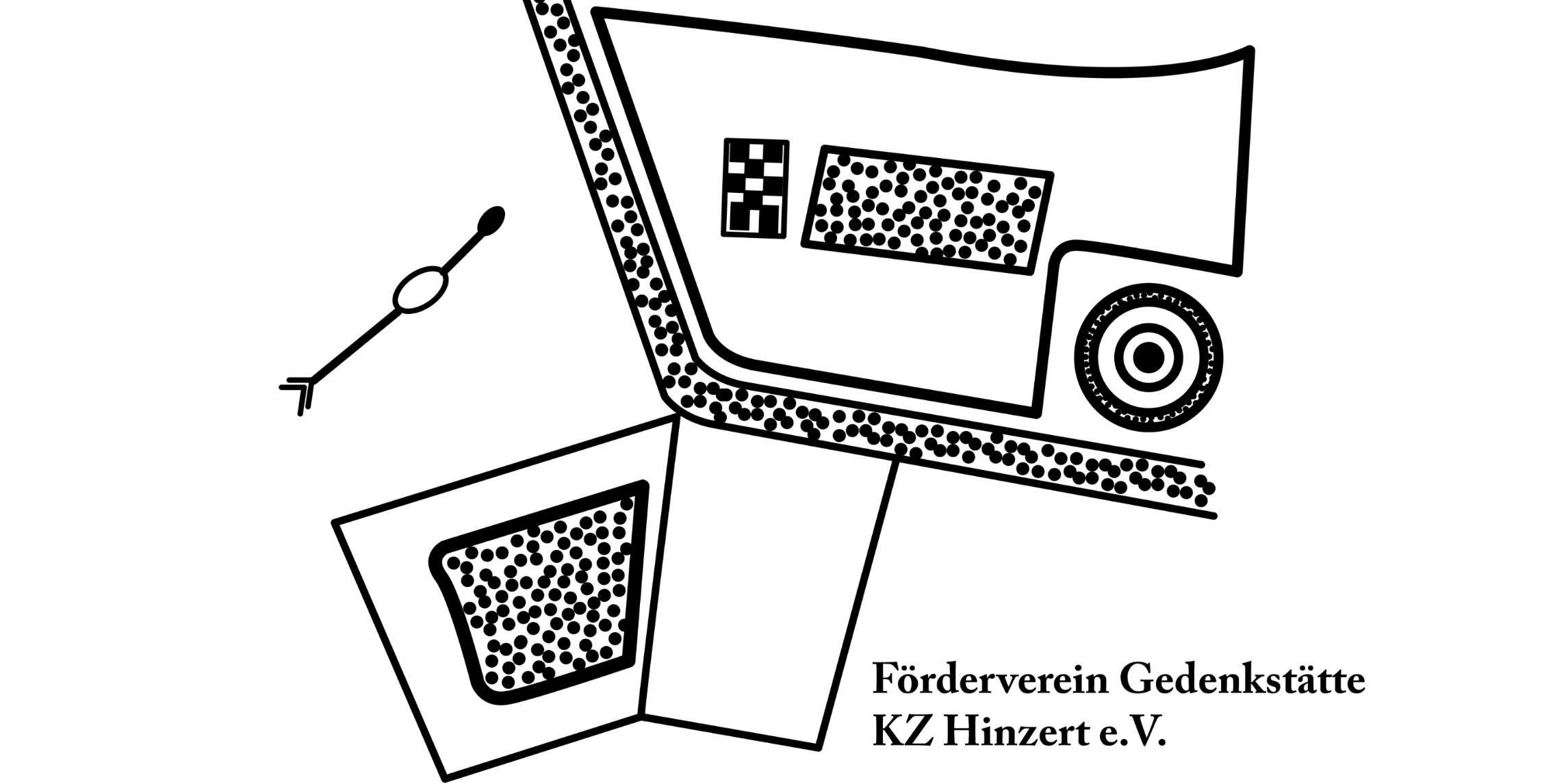 Schwarz-weiße Grafik (c) Förderverein Gedenkstätte KZ Hinzert e.V. Schwarz-weiße Grafik